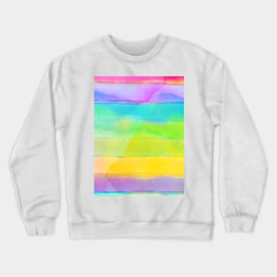 Colourful Water Coloured Stripes Crewneck Sweatshirt